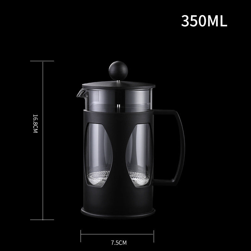 Manual French Press Coffee Maker – Borosilicate Glass & Stainless Steel