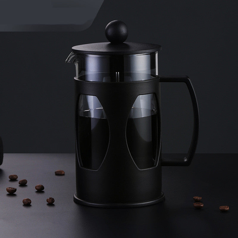 Manual French Press Coffee Maker – Borosilicate Glass & Stainless Steel