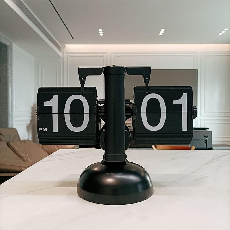 Retro Mechanical Flip Clock – Vintage Desk Alarm & Table Display