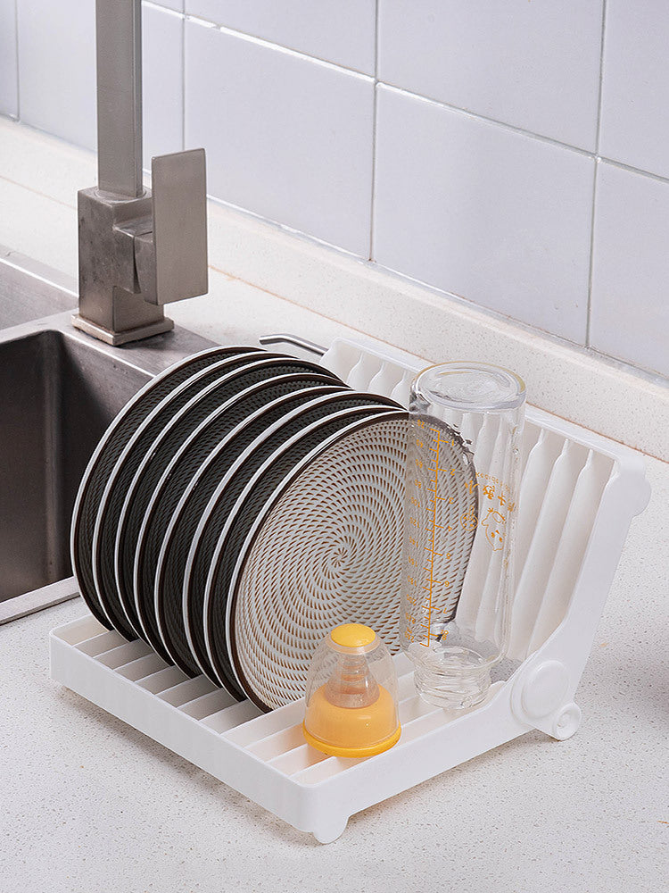 Compact Folding Dish Rack – Foldable Kitchen Drying Organizer