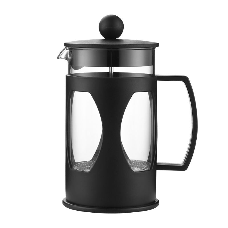 Manual French Press Coffee Maker – Borosilicate Glass & Stainless Steel