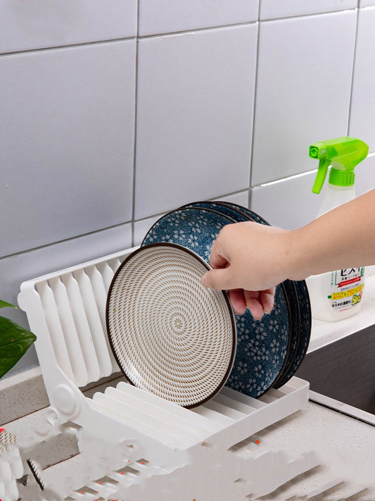 Compact Folding Dish Rack – Foldable Kitchen Drying Organizer