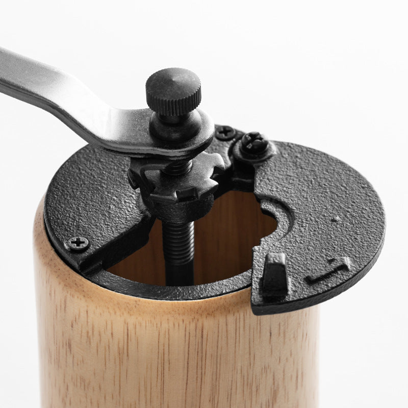 Vintage Manual Coffee Grinder – Cast Iron Grinding Core, Wooden Body